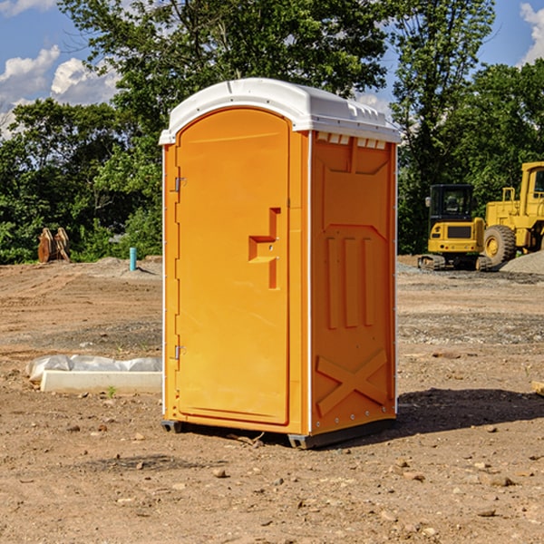 how often are the porta potties cleaned and serviced during a rental period in Ledyard CT